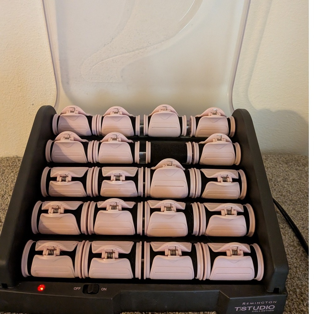 Remington TStudio Collection Thermal Hair Setter 20 Ceramic Clips Hot Rollers